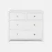 Isla Dresser 48"L x 20"W x 34"H White Peeled Rattan