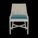 Isla Dining Chair 22"W x 24"D x 36"H French Gray Peeled Rattan Pagua Bombay High-Performance Fabric