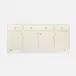 Jarin Buffet 76"L x 18"W x 38"H White Faux Belgian Linen