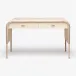 Pierre Desk Off-White Whitewashed 54"Lx20"Wx32"H Vintage Faux Shagreen Oak