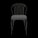 Shayne Indoor/Outdoor Dining Chair 20"W x 23"D x 36"H Ash Gray Metal Garonne Dark Gray Marine Leather