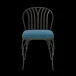 Shayne Indoor/Outdoor Dining Chair 20"W x 23"D x 36"H Ash Gray Metal Pagua Bombay High-Performance Fabric