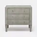 Sorin Nightstand Castor Gray Vintage Faux Shagreen 30"L x 18"W x 28"H