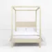 Sorin Bed Off-White Vintage Faux Shagreen