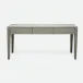 Sorin Desk Castor Gray Vintage Faux Shagreen 3-Drawer Desk 64"L x 28"W x 31"H