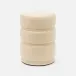 Vaughn Stool Cream 14 in D x 20 in H Full-Grain Leather