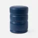 Vaughn Stool Navy 14 in D x 20 in H Full-Grain Leather