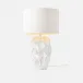 Bethany Table Lamp 17"D x 30"H Matte White Gold Resin