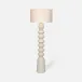Harrington Matte White Textured Earthenware Floor Lamp 19"D x 57"H