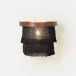 Patricia Sconce 8"W x 6"D x 7"H Black Gold Coco Beads Metal