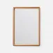 Barton Natural/Saddle Raffia/Full-Grain Leather Rectangular Mirror 26"W X 38"H