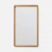 Barton Natural/Saddle Raffia/Full-Grain Leather Rectangular Mirror