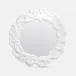 Dorthea Flat White Resin Round Mirror 43"Dx2"H
