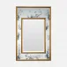 Eloise Navy Eglomise/Antiqued Gold Mirror Rectangular Mirror 26"W x 40"H