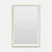 Fairfax Glossy White Wood Rectangular Mirror 26"W x 38"H