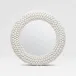 Helene 34"Diam Round Coral White Faux Sea Urchin Mirror