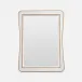 Kennedy Pristine/Light Bleached Vintage Faux Shagreen/Oak Veneer Rectangular Mirror 30"W x 40"H