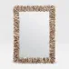 Mina 30"W x 42"Diam Round Natural Oyster Shell Mirror