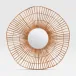 Savannah 37"Diam Round Natural Rattan Mirror