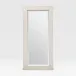 Zsa Zsa 32"W x 72"H Rectangular Cream Ostrich Full Grain Leather Mirror