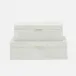 Kiraz Box Set Of 2 Blanc Realistic Faux Shagreen