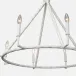 Aloni 36"D x 26"H White Gesso Metal Chandelier