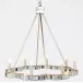 Fiona 34"D x 32.5"H Antiqued Mirror Chandelier