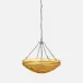 Hetty 28"D x 24"H Chamomile Silver Translucent Resin Metal 5-Chain.Metal 5-Chain Chandelier