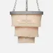 Patricia Round Chandelier 18"Dx15"H Natural Silver Coco Beads Metal