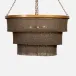 Patricia Oval Chandelier 42"Lx28"Wx25"H Bronze Gold Coco Beads Metal
