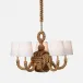 Rachel 28"D x 62"H Natural/Gold Abaca Rope/Metal Chandelier