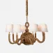 Rachel 38"D x 62"H Natural/Gold Abaca Rope/Metal Chandelier