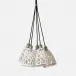 Vicente 5-Light 18"D x 60"H Flat White Resin/Silver Metal Chandelier