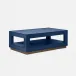 Adeen Coffee Table True Navy Faux Ostrich