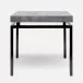 Benjamin Side Table Flat Black Steel 22"L x 22"W x 21"H Realistic Faux Shagreen Cool Gray