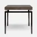 Benjamin Side Table Flat Black Steel 22"L x 22"W x 21"H Realistic Faux Shagreen Dark Mushroom