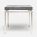 Benjamin Side Table Texturized Silver Steel 22"L x 22"W x 21"H Realistic Faux Shagreen Cool Gray