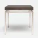 Benjamin Side Table Texturized Silver Steel 22"L x 22"W x 21"H Realistic Faux Shagreen Dark Mushroom