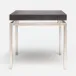 Benjamin Side Table Texturized Silver Steel 22"L x 22"W x 21"H Faux Linen Charcoal