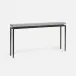 Benjamin Slim Narrow Console Flat Black Steel 48"L x 10"W x 31"H Realistic Faux Shagreen Sand