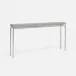 Benjamin Slim Narrow Console Texturized Silver Steel 48"L x 10"W x 31"H Realistic Faux Shagreen Sand