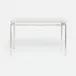 Benjamin Console Table Texturized Silver Steel 48"L x 18"W x 31"H Realistic Faux Shagreen Ivory