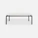 Benjamin Coffee Table Flat Black Steel 48"L x 27"W x 21"H Realistic Faux Shagreen Ivory