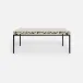 Benjamin Coffee Table Flat Black Steel 48"L x 27"W x 21"H Shell Silver Mother of Pearl