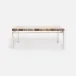 Benjamin Coffee Table Texturized Silver Steel 48"L x 27"W x 21"H Petrified Wood Light Mix