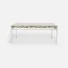 Benjamin Coffee Table Texturized Silver Steel 48"L x 27"W x 21"H Shell Silver Mother of Pearl