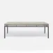 Benjamin Coffee Table Flat Black Steel 52"L x 30"W x 20"H Realistic Faux Shagreen Dark Mushroom