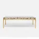 Benjamin Coffee Table Texturized Gold Steel 52"L x 30"W x 20"H Shell Silver Mother of Pearl