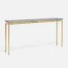 Benjamin Slim Narrow Console Texturized Gold Steel 60"L x 10"W x 31"H Realistic Faux Shagreen Sand