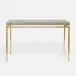 Benjamin Console Table Texturized Gold Steel 60"L x 18"W x 31"H Realistic Faux Shagreen Sand